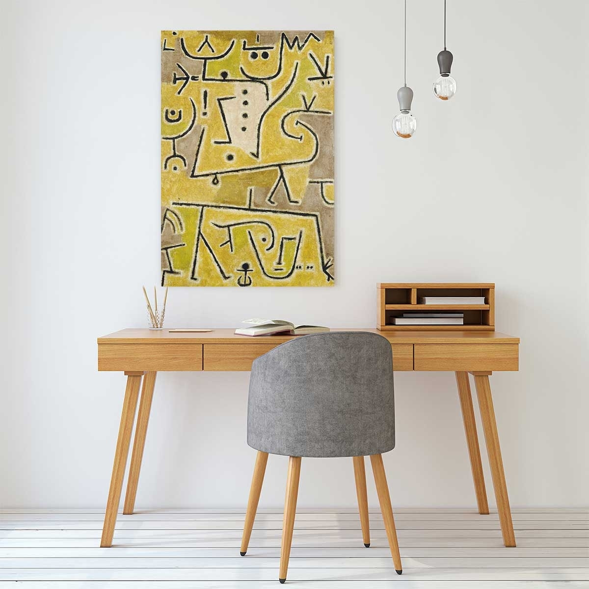 Tableau célèbre de Klee Gilet Rouge Tableau plexiglas