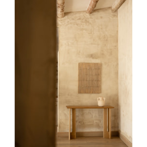 Consola de madera maciza de álamo en 120x33cm Alto: 80 Largo: 120 Ancho: 33