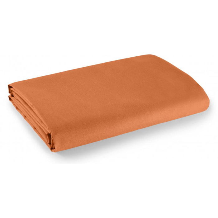 Drap plat Orange 100% coton/57 fils/cm²
