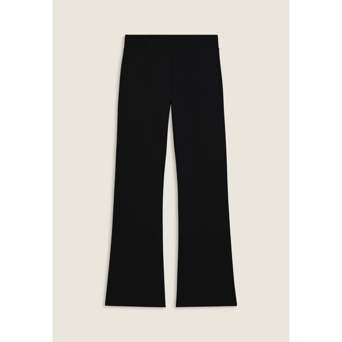 Pantaloni flare in felpa elasticizzata