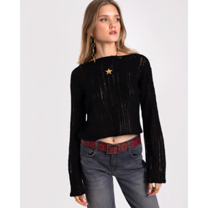 Jersey de punto calado oversize