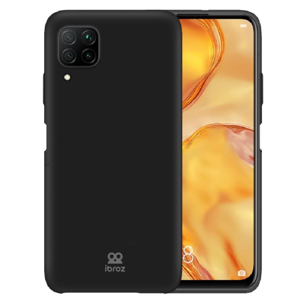 Coque IBROZ Huawei P40 Lite Liquid Silicone noir