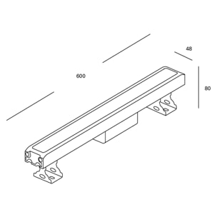 Forlight Sistema Lineal LED 22W 3000K Gris Urbano con protección IP65, 1610 lúmenes para exteriores
