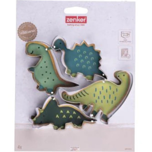 Set de 4 emporte-pièces dinosaure Zenker Emporte-pièces