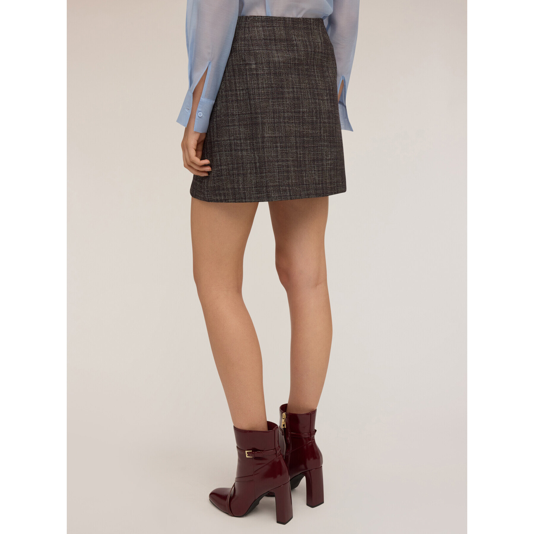 Motivi - Falda plisada con efecto cartera - Marrón