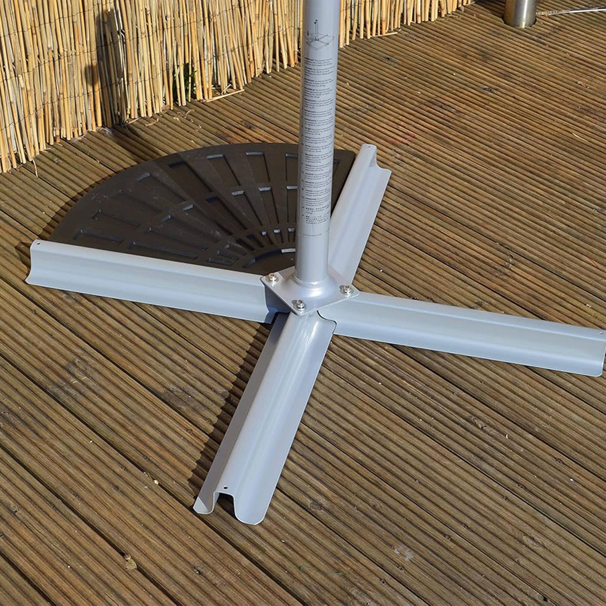 Well home base de cemento para sombrilla - diseño moderno y resistente en negro plata