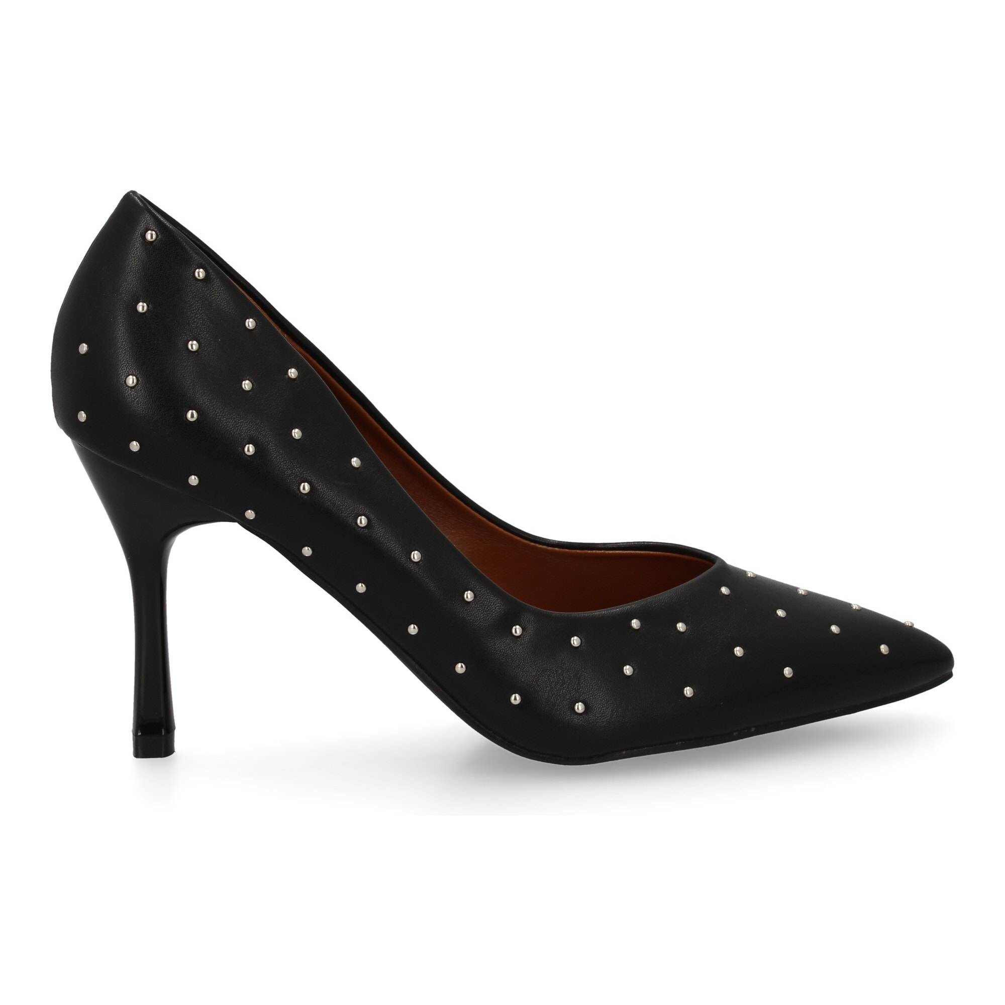 Stiletto mujer con pequeñas tachuelas metálicas