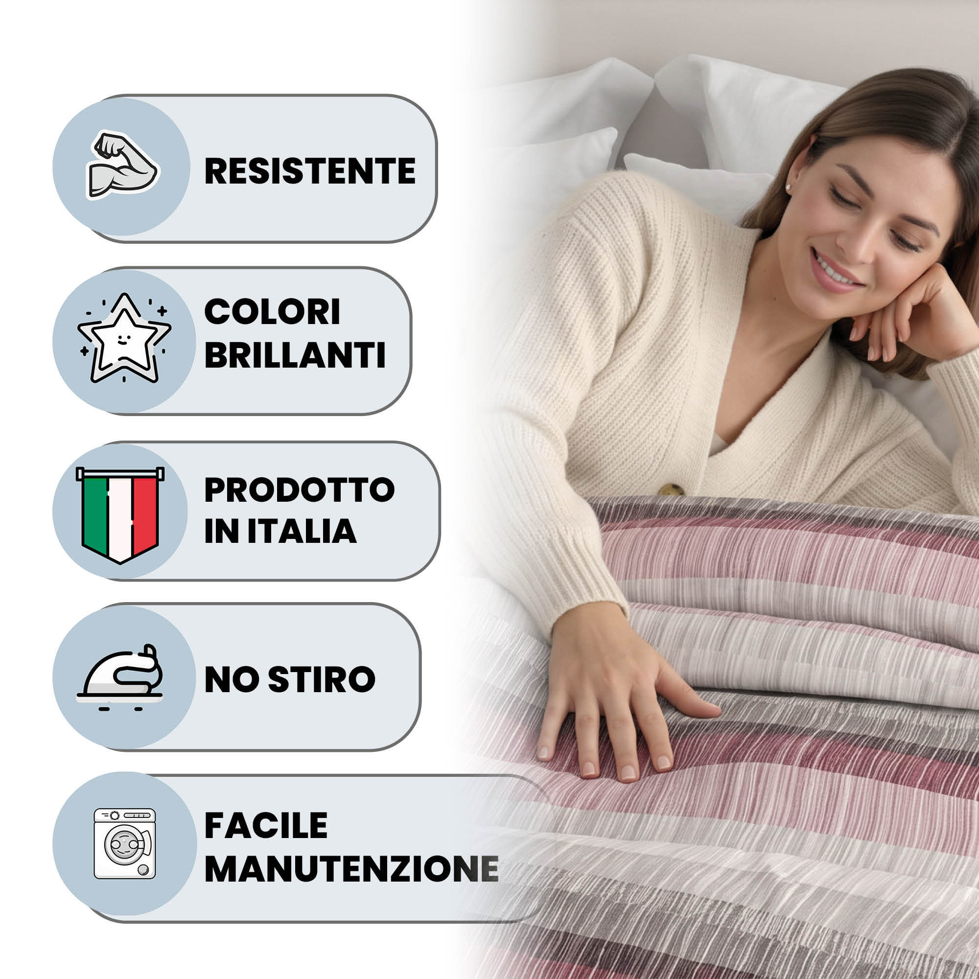 TRAPUNTA INVERNALE INFINITY - 300gr - 100% Microfibra - Made in Italy