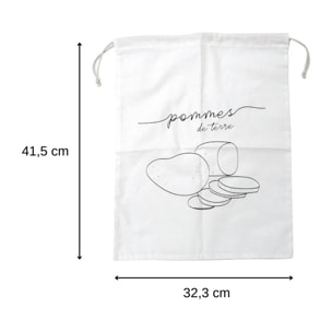 Sac de conservation pour pommes de terre en coton Fackelmann Nature