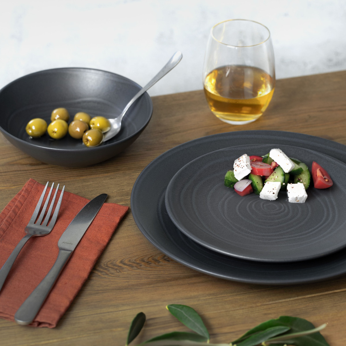 Vibe Gris - 6 assiettes plates