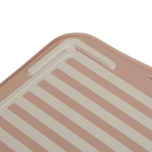 Plateau Poly 45,5x31,5 rose antidérapant