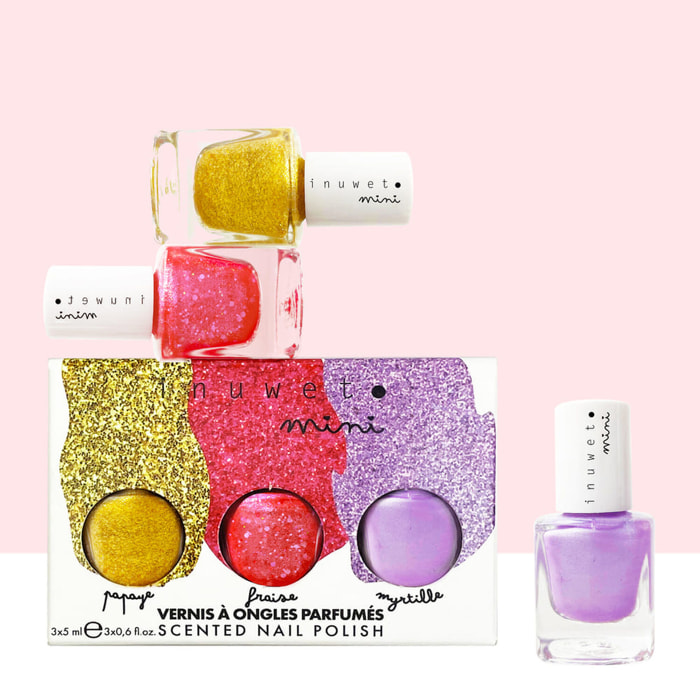 Mini Vernis à Ongles - Coffret Papaye Fraise Myrtille