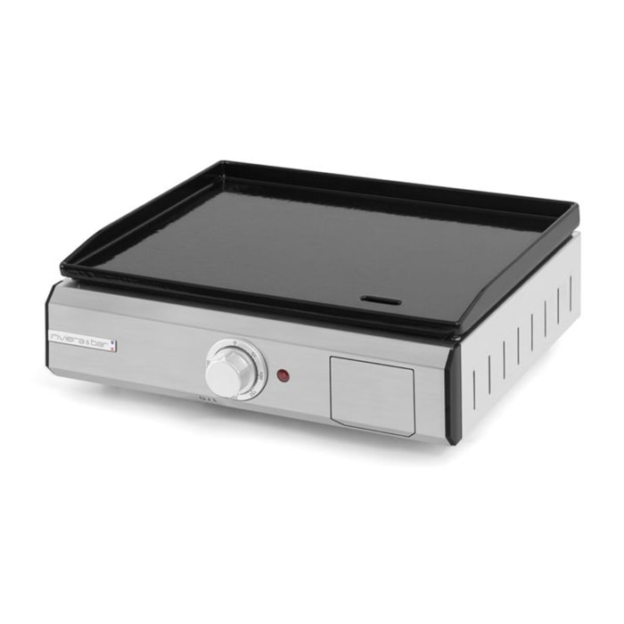 Plancha électrique RIVIERA ET BAR QPL1045 émaillée à poser, 45x35 cm