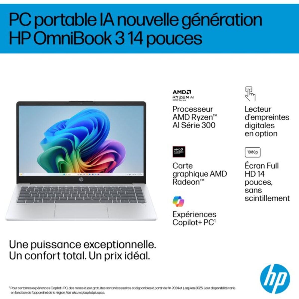 Ordinateur portable HP OmniBook 3 14-ha0008nf Copilot+