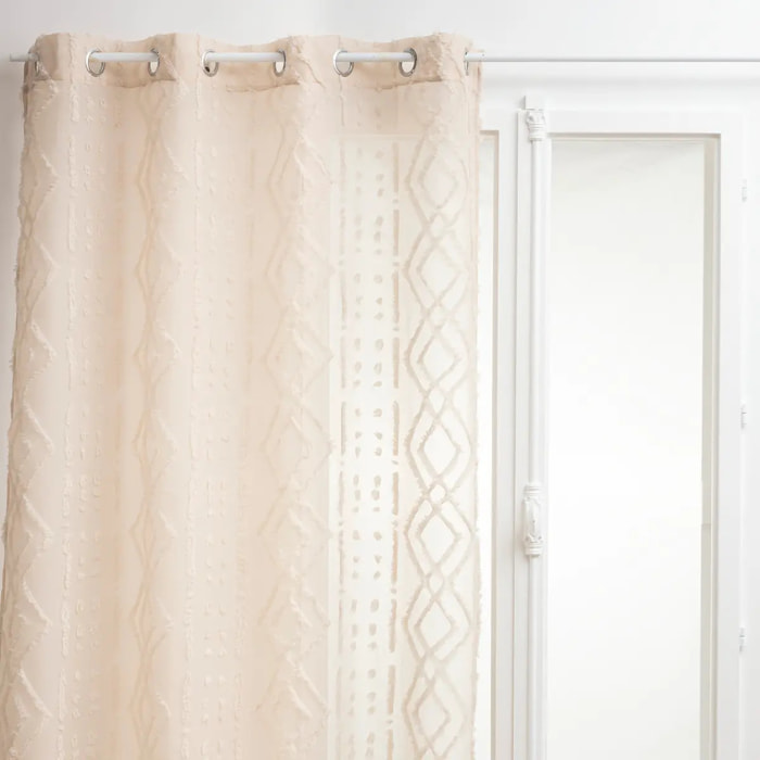 Voilage "Sama" - motifs jacquard - lin 140x240 cm