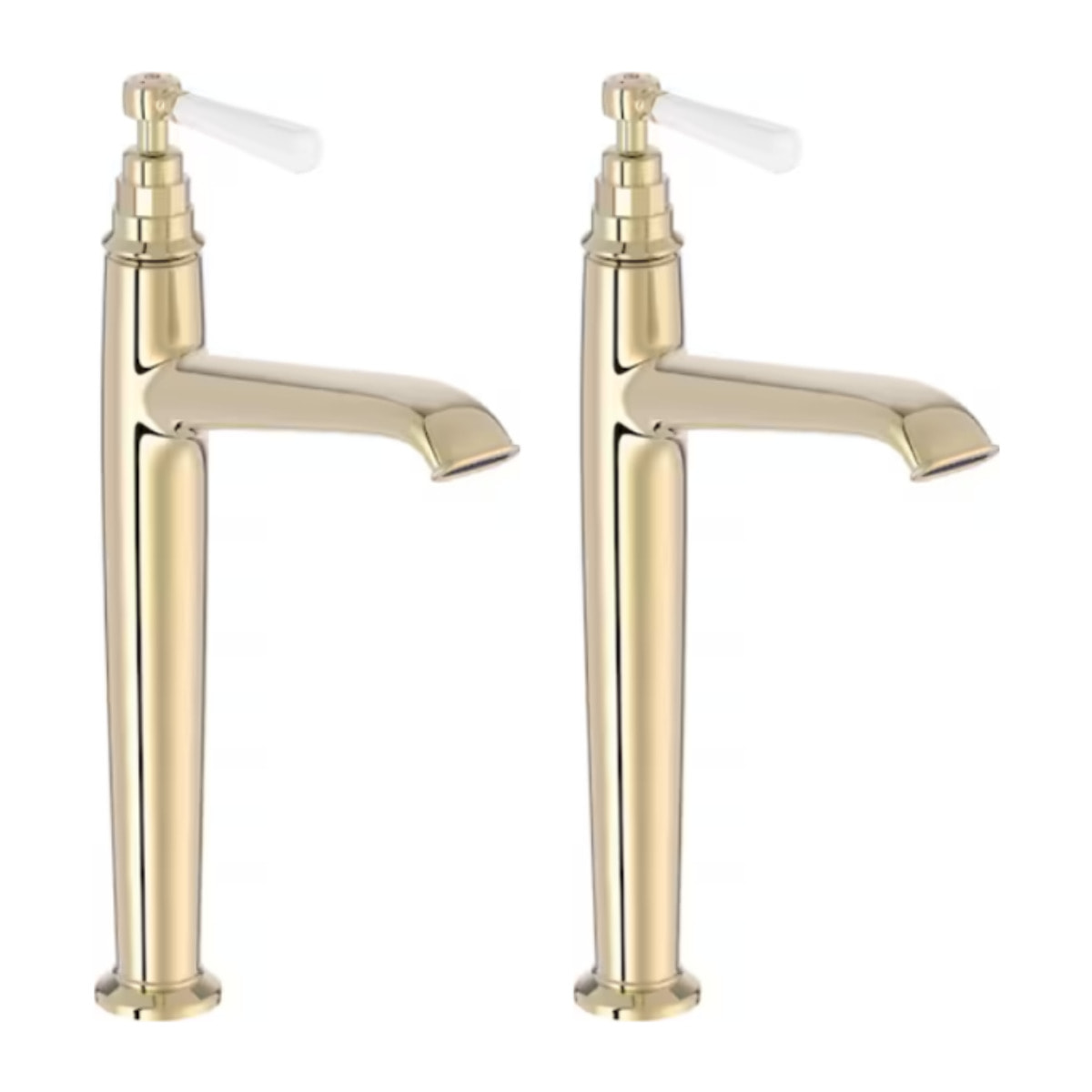 Lot de 2 mitigeurs lavabo haut Cléo 1889 or beige