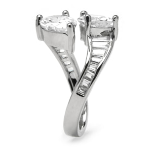 Anillo con Circonita Brillante acabado plata