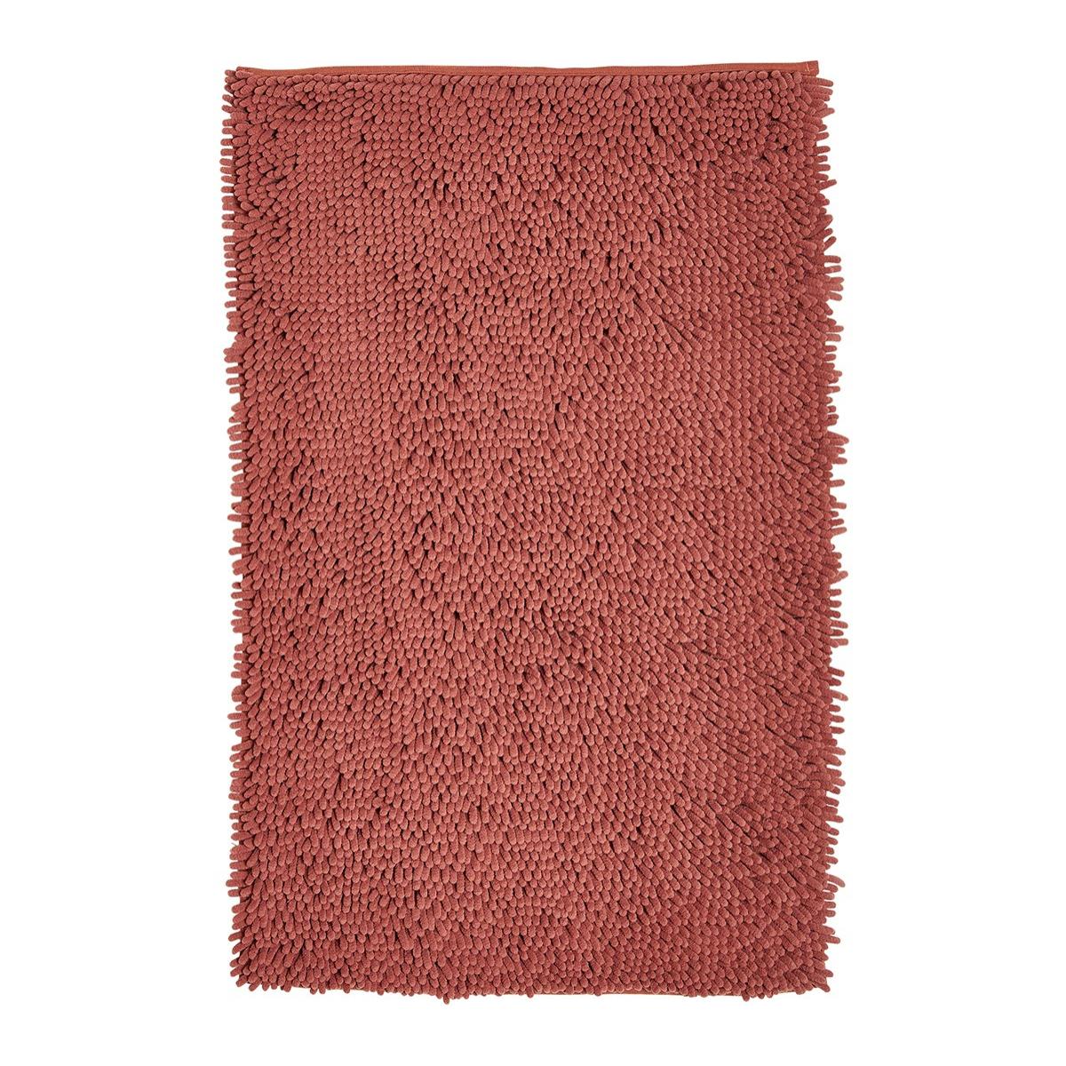 Tapis de bain mèche uni ESSENTIAL rouge