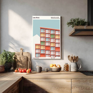 Tableau Arcs Charlotte Perriand Affiche déco architecture Tableau alu Dibond