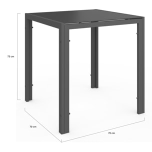 Ensemble repas Formentera 4 places gris