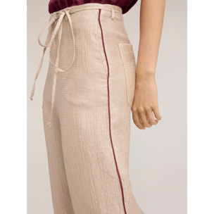 Motivi - Pantalones palazzo de crepón - Beige