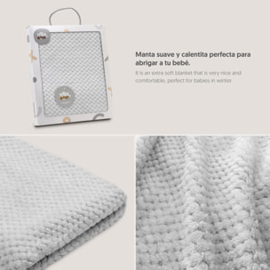 Manta Popcorn Gris