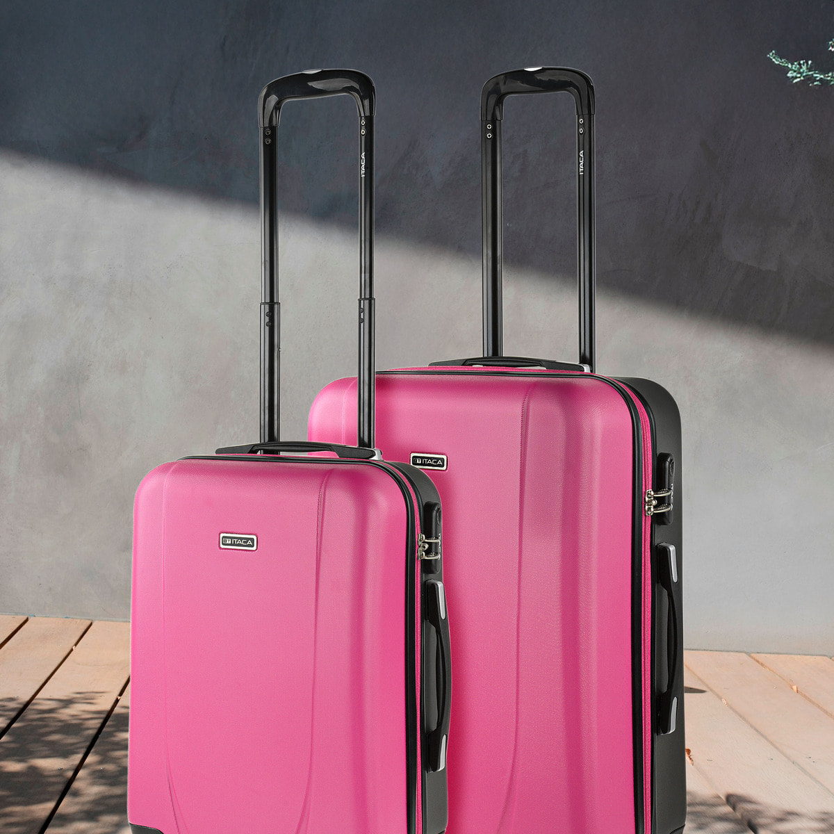 Maleta Itaca Tiber Set De 2 Unidades Fucsia-Antracita