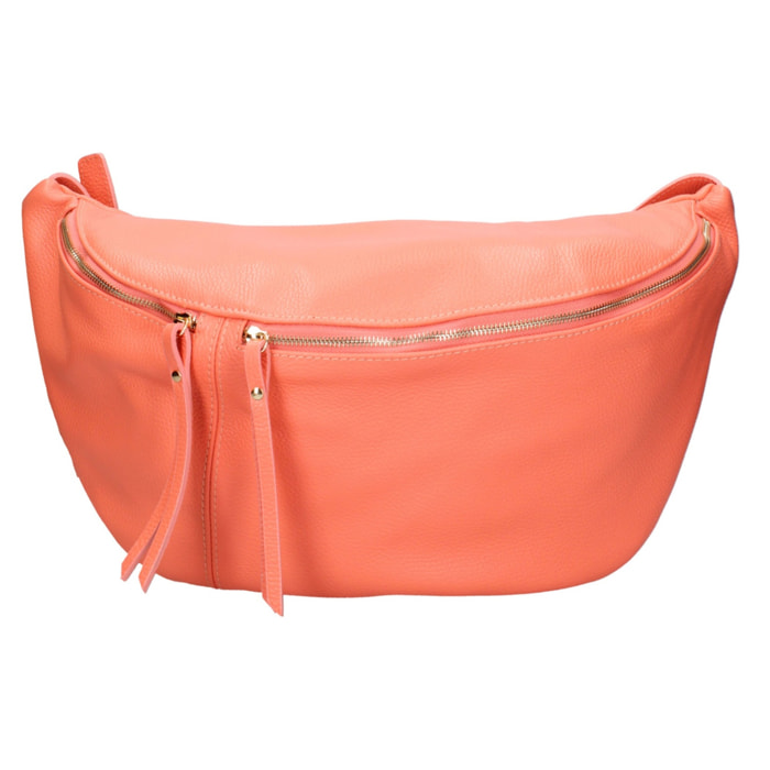 Borsa a tracolla da donna Made in Italy - Modello Caelia Plus - 100% pelle - 47.0 x 28.0 x 2.0 cm