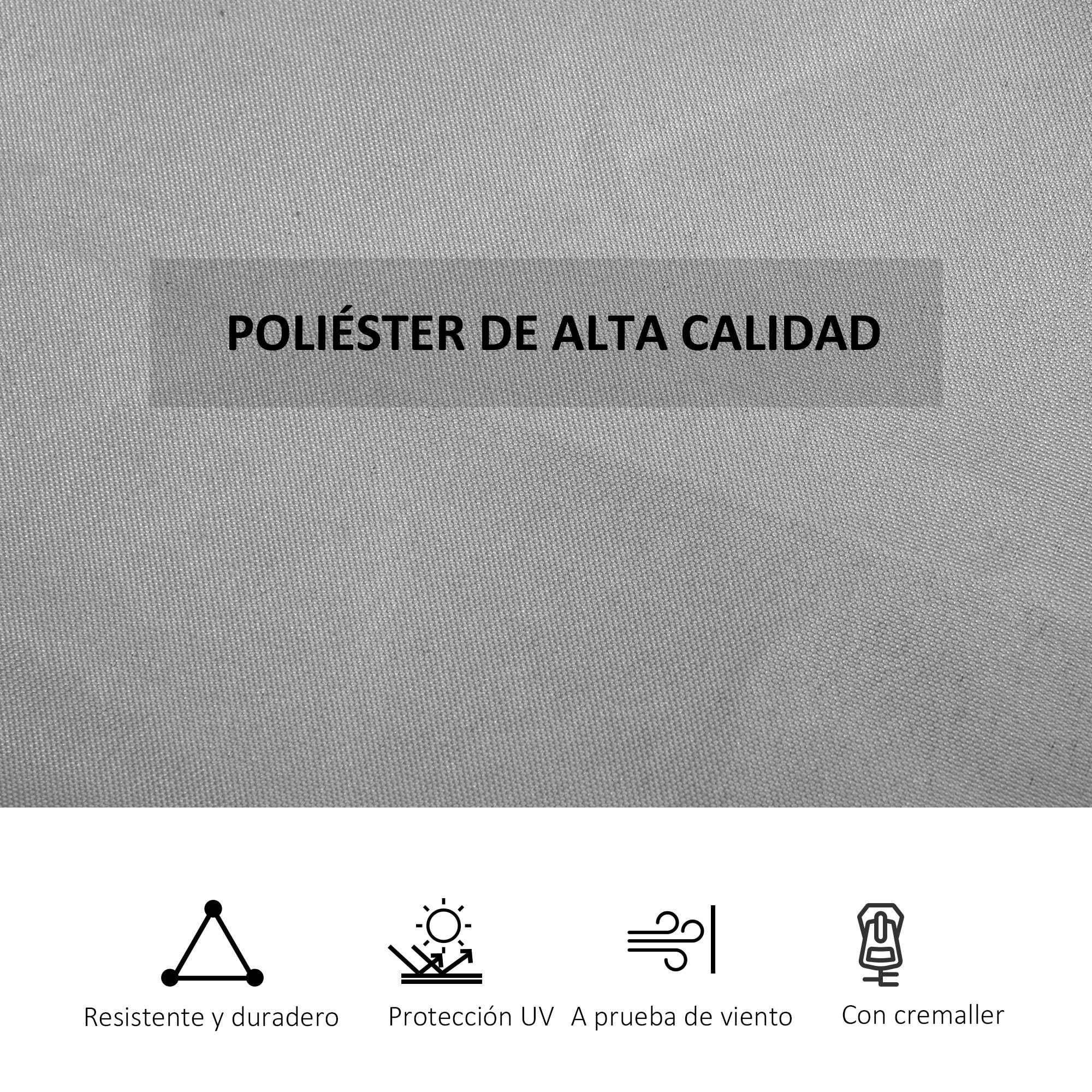 4 Paredes Laterales para Cenador 3x2 m Laterales de Carpa con Ganchos Cortinas sin Ventanas Reemplazo Lateral para Carpa de Jardín Exterior Fiesta Gris Claro