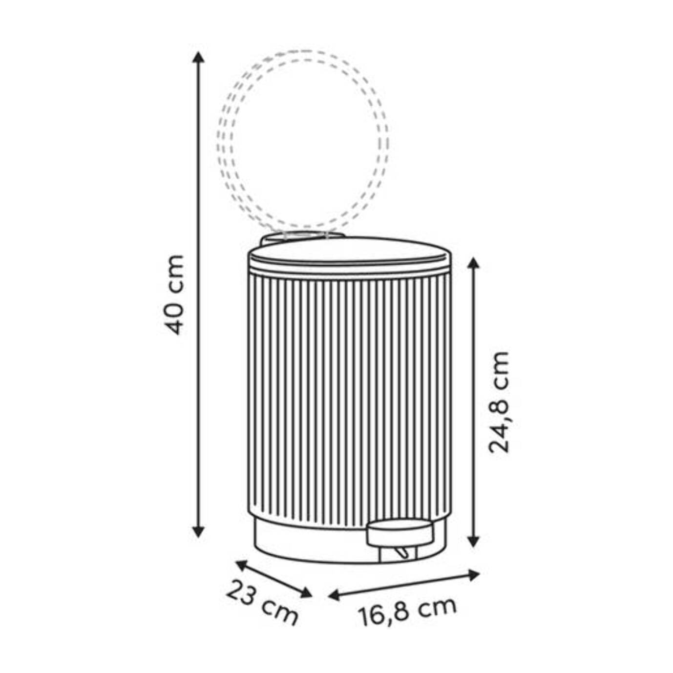 Poubelle Solis ronde 2,7L blanc