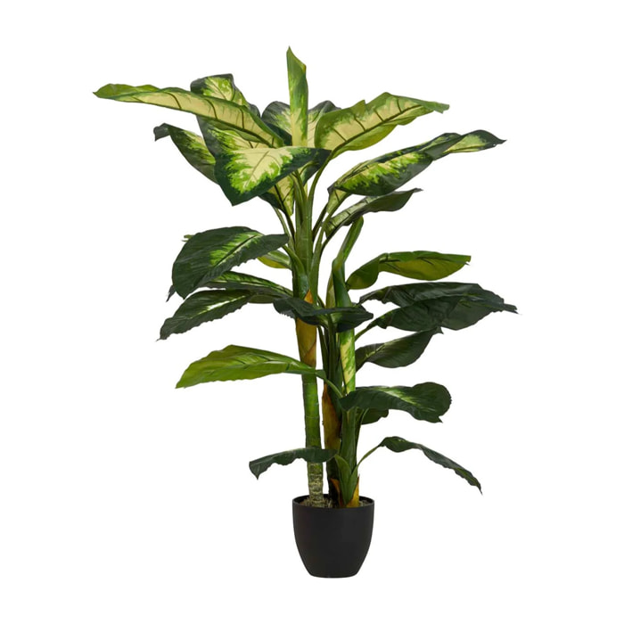 Planta Artificial Dieffenbachia Dotied Con Maceta 55x55x130 Cm