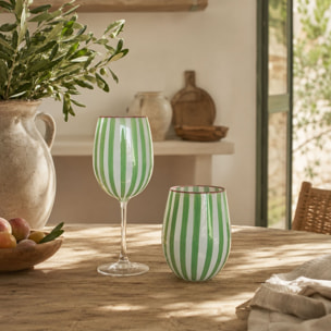 Lot de 3 verres à eau 27cl vert CIRCUS