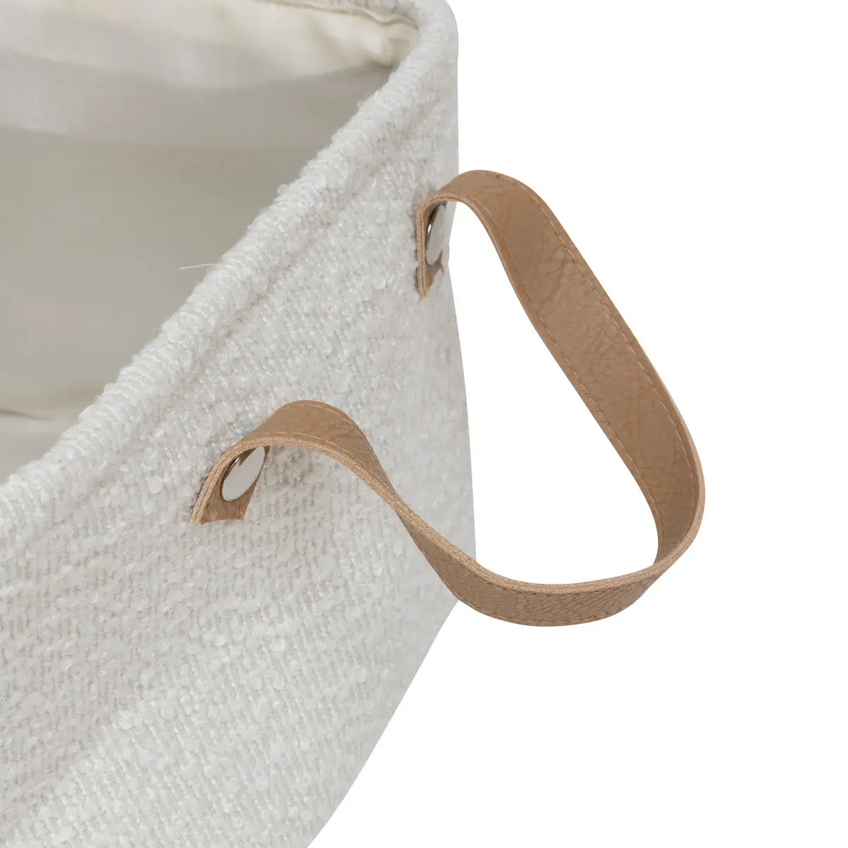 3 paniers "Loe" en tissu bouclette