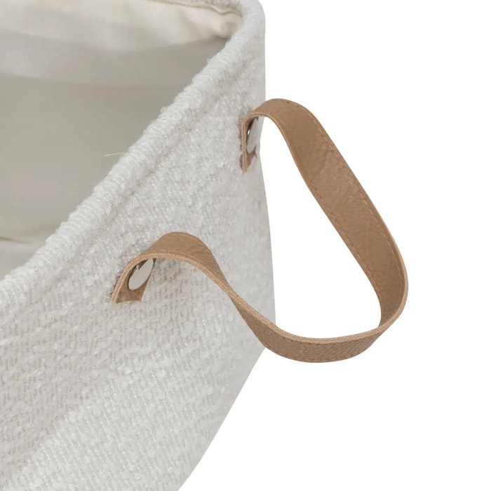 3 paniers "Loe" en tissu bouclette