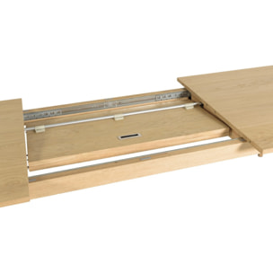 MAXENCE - Table à manger ext. 250/350x100cm naturelle pieds chêne MAXENCE