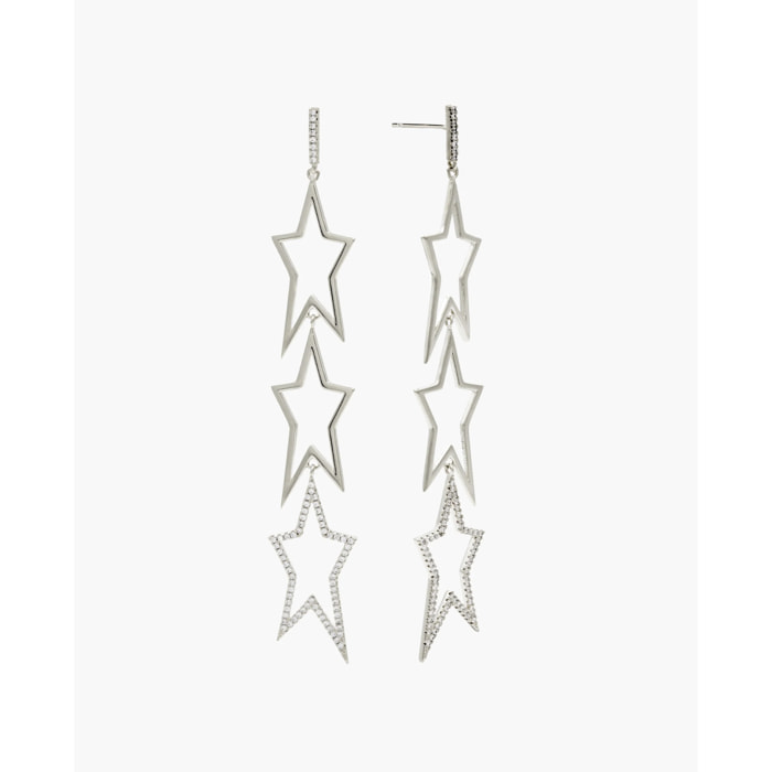 Pendientes largos con estrellas