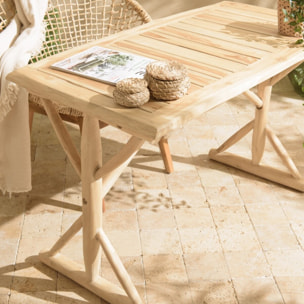 WILL - Bureau 120x60cm en branches de teck naturel