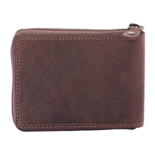 Portafoglio  da uomo In Vera pelle Made in Italy 9,5x12,5x2,5 cm