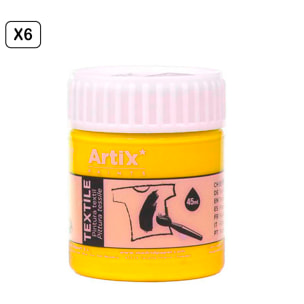 Pack 6 Uds. PITTURA TESSILE GIALLO LIMONE 45 ml