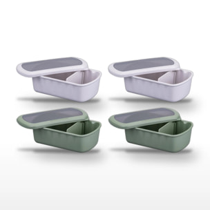Lot de 4 Lunchboxes à compartiment réglable Fackelmann Storage