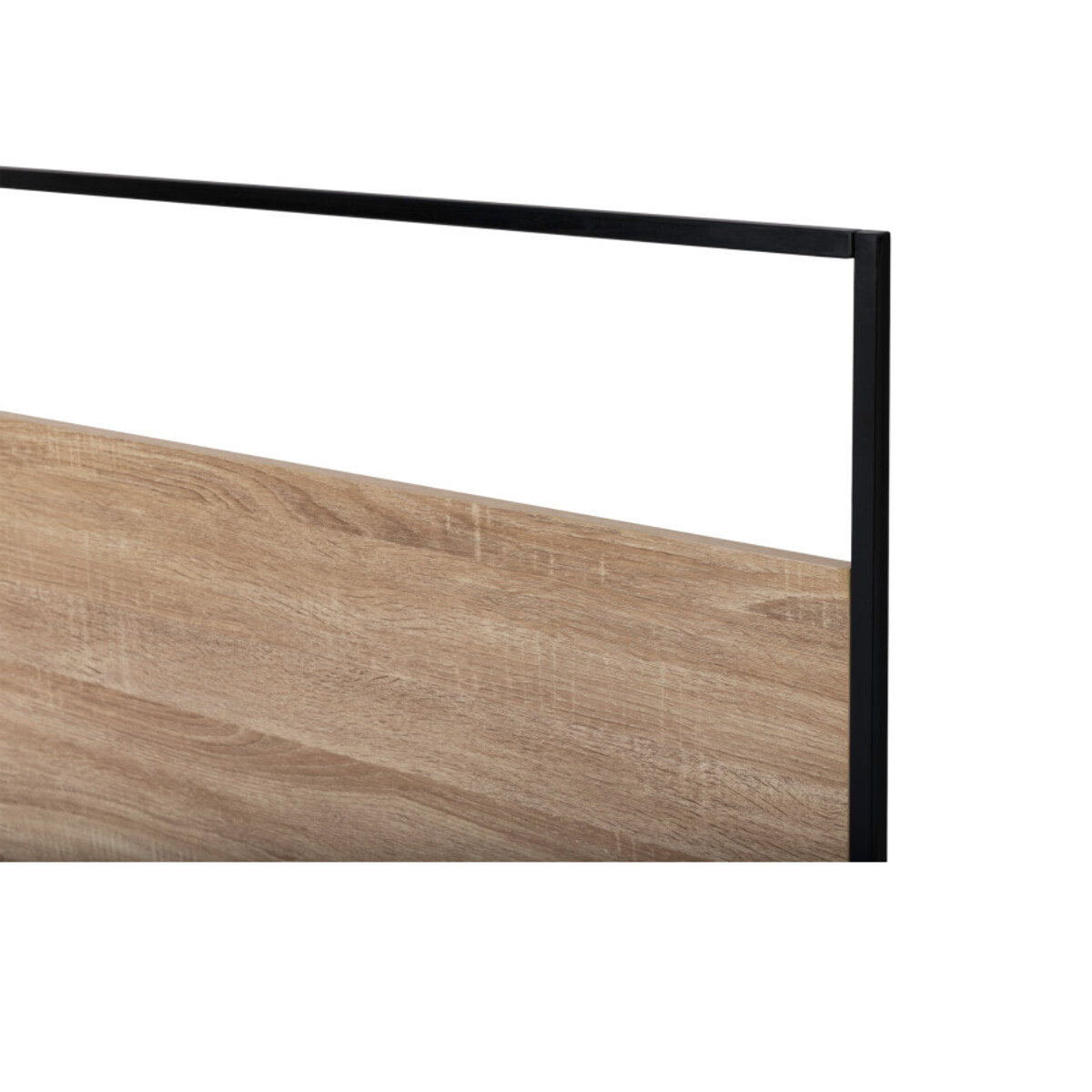 Tête de lit Memphis bois et noire avec fixation murale 145cm