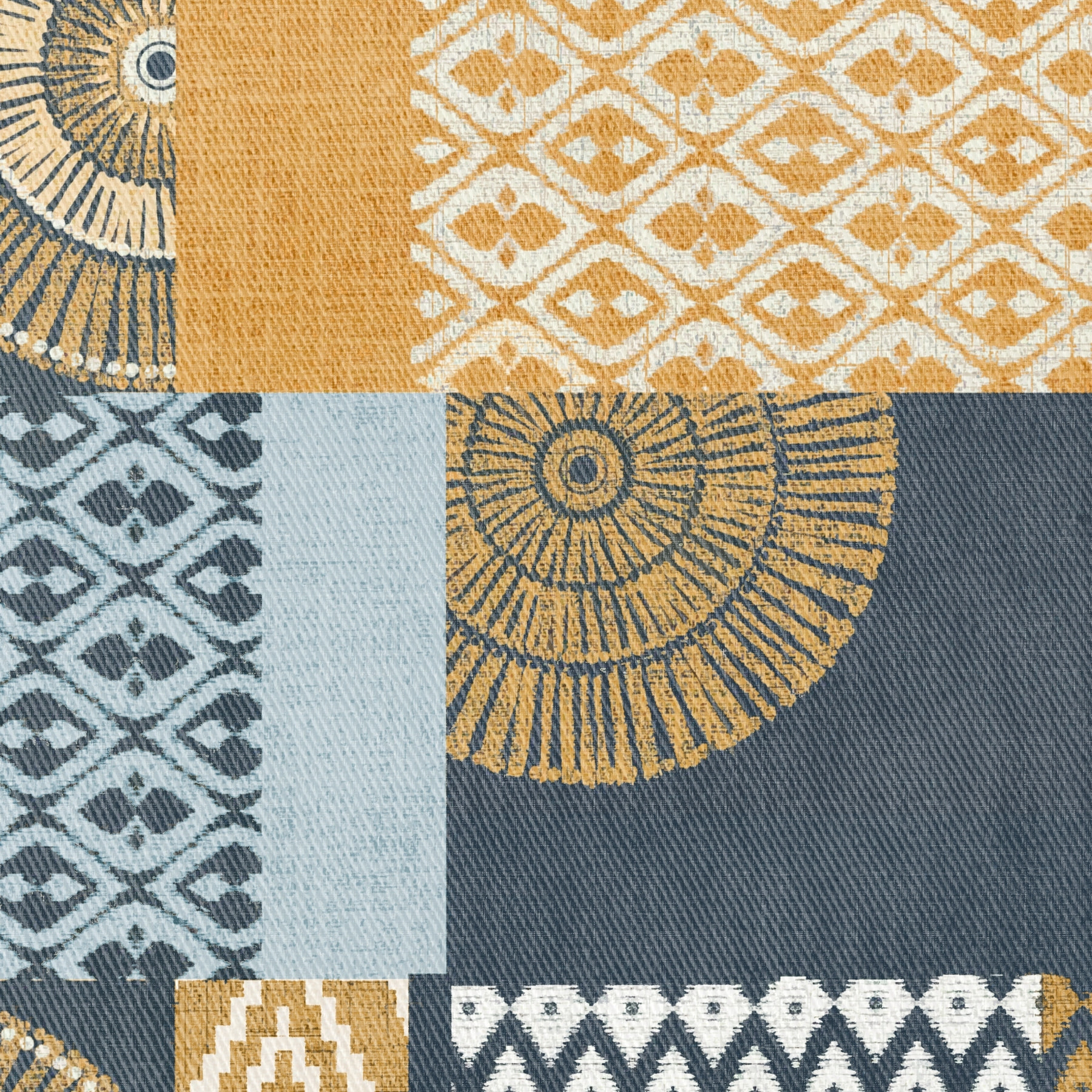 Mantel estampado antimanchas PATCH AZUL