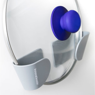 Pack Set de 3 Soportes Adhesivos para Tapas de Cocina y Organizador de Especias Adhesivo y Divisible y Recipientes de Cocina Adh