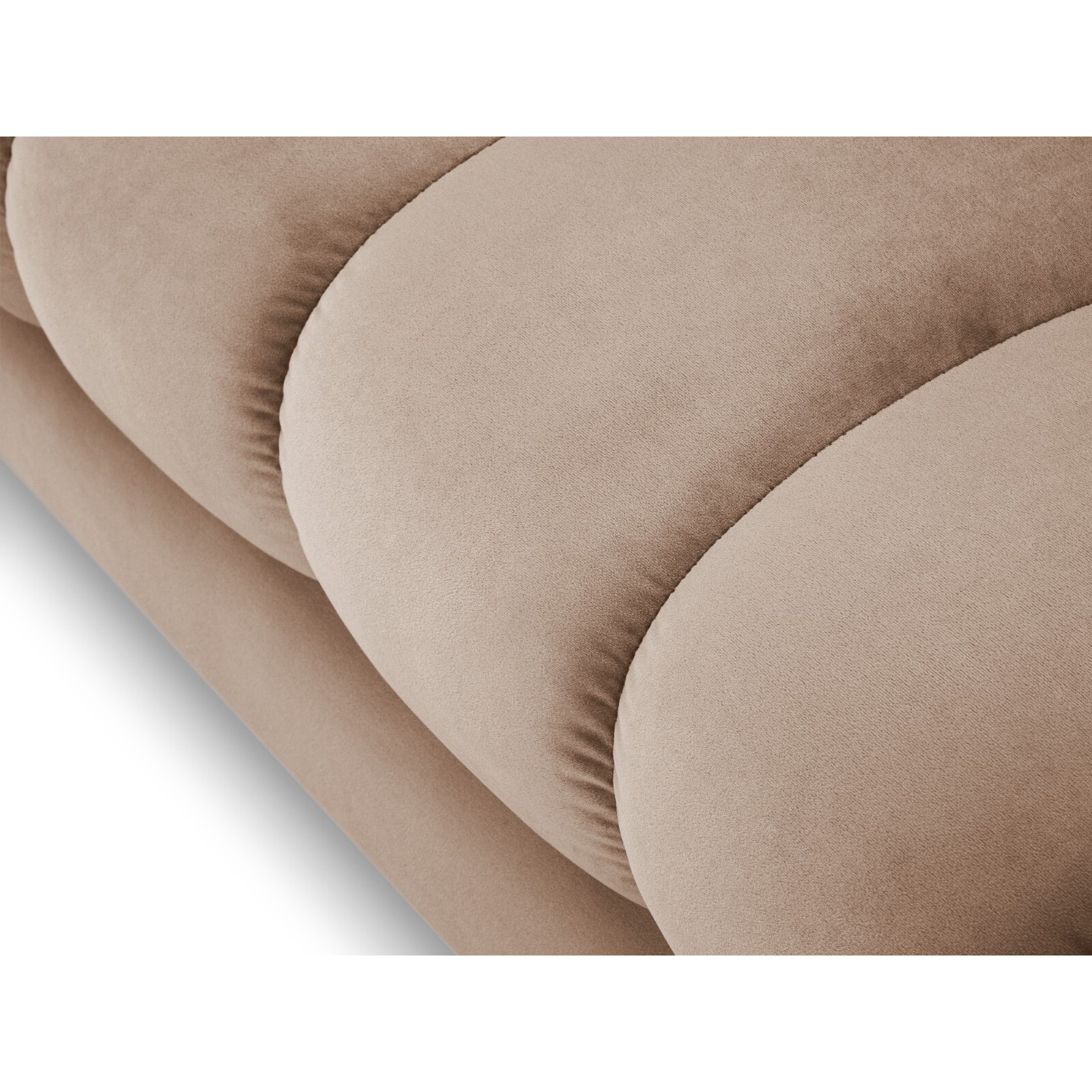 Méridienne gauche "Bali" en velours beige