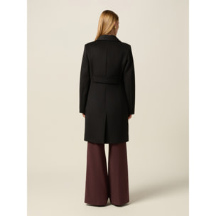 Oltre - Cappotto midi con bottoni dorati - Nero