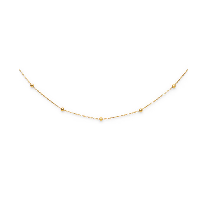 Collar Dots L Acero Baño Oro