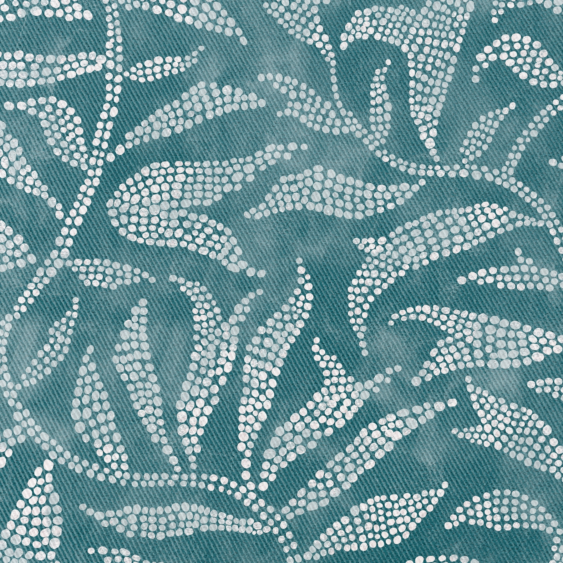 Nappe imprimée anti-tâches YERAY TURQUOISE