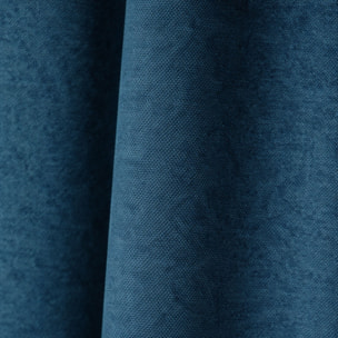 Rideau thermique phonique et semi occultant à galons fronceurs KONFOR - Bleu Paon