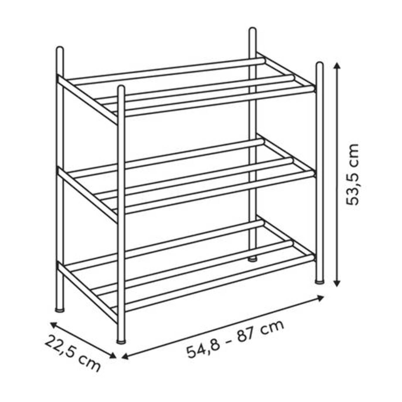 Range-chaussures extensible 6/12 paires Cassie beige