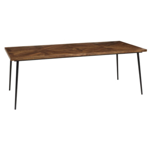 KIARA - Table à manger rectangulaire 220x100cm bois recyclé